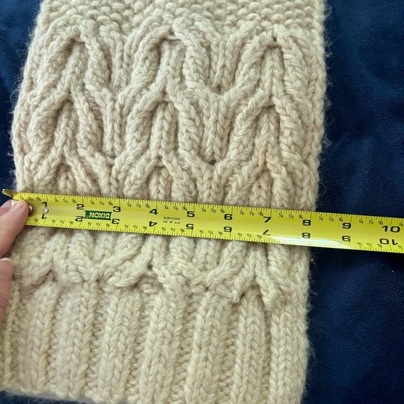 GAP Vintage Chunky Cream Knit Scarf Y2K - Picture 3 of 6